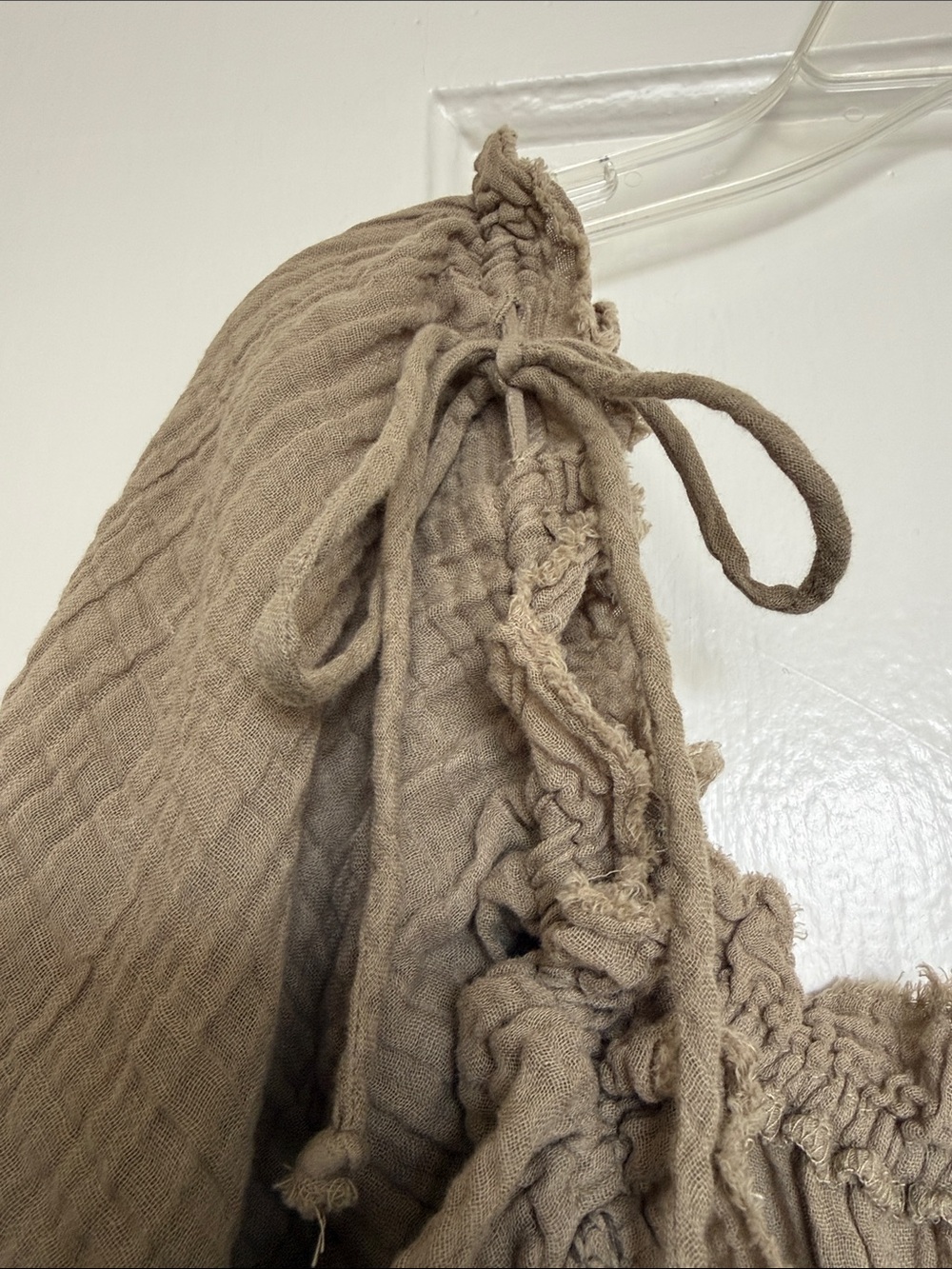 Free People Olive Taupe Maxi Dress with Crochet Bodice - Picture 3 of 6
